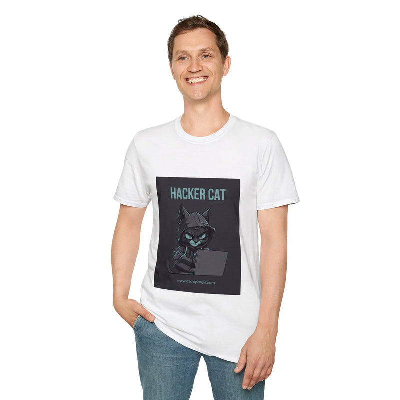 ZIPAL Hacker Cat Unisex Softstyle T-Shirt Printify